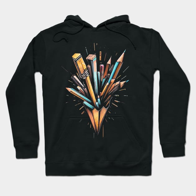 Back-to-School-Pencil Hoodie by piksimp